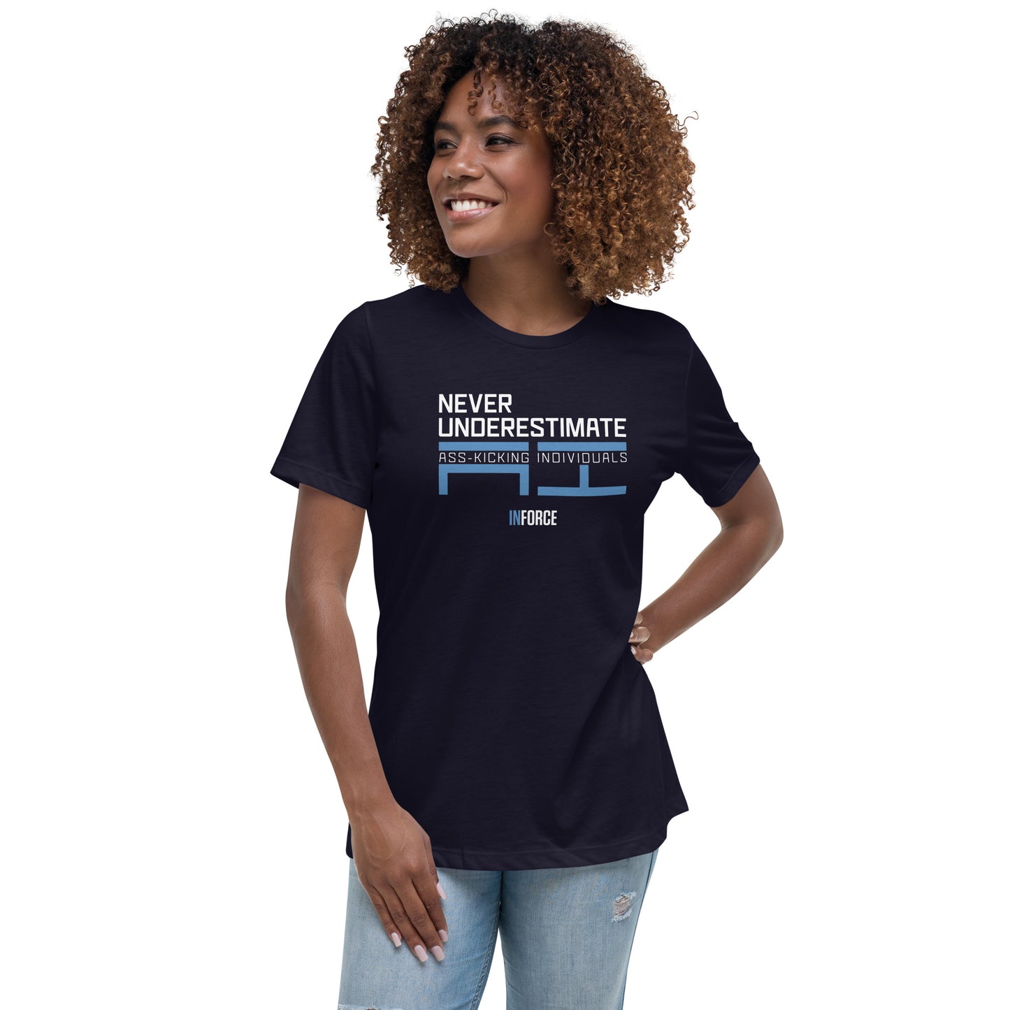 Women's Relaxed Tee (Never Underestimate)